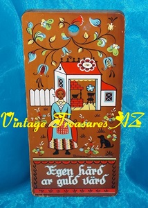 Image for Berggren Trayner Cutting Board/Bread Board Vintage 1962 Kitchen Wall Hanging Plaque Swedish Proverb Saying “Egen Härd Är Guld Värd” (One's Own Stove Is Worth Gold) Shabby Chic <b><span style='color:red'>USPS FIRST CLASS SHIPPING INCLUDED – DOMESTIC ORDERS ONLY!</span></b><span style='color:purple'>
